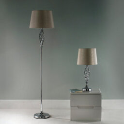 K Living Compton Chrome Floor Lamp And Lamp Shade - thumbnail 2