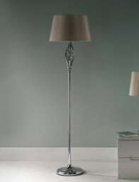 K Living Compton Chrome Floor Lamp And Lamp Shade - thumbnail 3