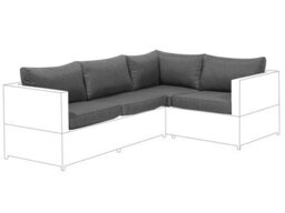 Beliani Outdoor Cushion Cover Set Avola Dark Grey - thumbnail 1
