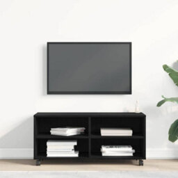 Berkfield Tv Cabinet Black 90X35X35 Cm Engineered Wood - thumbnail 4