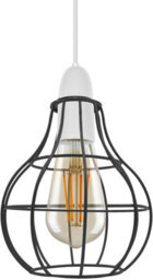 2 Pack Of Metal 160Cm Diameter Round Shape Black Cage Indoor Hanging Vintage Pendant E27 Light Shade Easy Fit - thumbnail 6