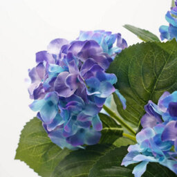 Greenbrokers Artificial Blue Hydrangea Flower In Black Tin Window Box (45Cm) - thumbnail 3