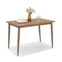 Dark Wood Effect Rectangular 4 Seater Kitchen Dining Table - thumbnail 1