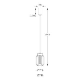 Luminosa Lighting Luminosa Fluoro Slim Pendant Ceiling Light Matt Black Led 3000K - thumbnail 6