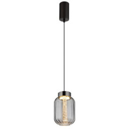 Luminosa Lighting Luminosa Fluoro Slim Pendant Ceiling Light Matt Black Led 3000K