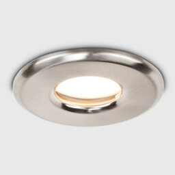 Valuelights Downlight Ip65 Brushed Chrome Ceiling Light Fitting 6 Pack With Cool White Bulbs - thumbnail 2