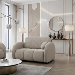 Viva Comfy Ii Beige 2 Seater Sofa Bed With Storage Foam Mattress And Metal Legs 132X103X85Cm