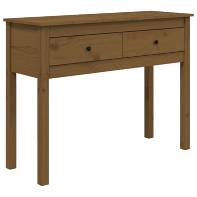 Berkfield Classic Console Table Honey Brown 100X35X75 Cm Solid Wood Pine - image 1