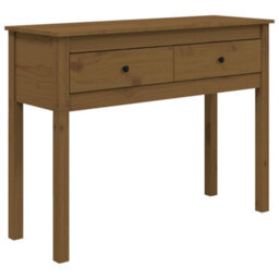 Berkfield Classic Console Table Honey Brown 100X35X75 Cm Solid Wood Pine - thumbnail 1