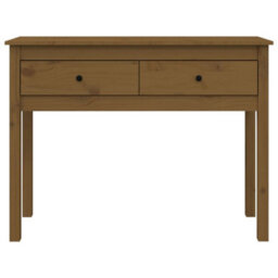 Berkfield Classic Console Table Honey Brown 100X35X75 Cm Solid Wood Pine - thumbnail 6