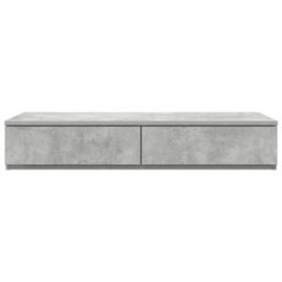 Berkfield Bedside Tables Concrete Grey Engineered Wood 100 X 36.5 X 16.5 Cm - thumbnail 6