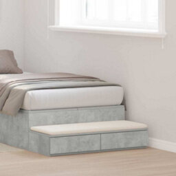 Berkfield Bedside Tables Concrete Grey Engineered Wood 100 X 36.5 X 16.5 Cm - thumbnail 1