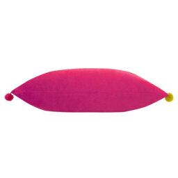 Paoletti Fiesta Velvet Pom Pom Feather Filled Cushion - thumbnail 2