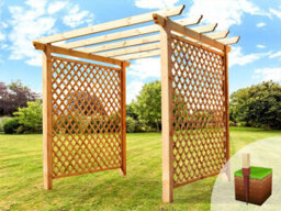 Edecks Twilight Walkway Wooden Garden Pergola (W 2400mm X D 2400mm) With Bolt Down Anchors (2.1M) - thumbnail 3