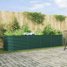 Berkfield Garden Raised Bed Green 400 X 80 X 81 Cm Steel