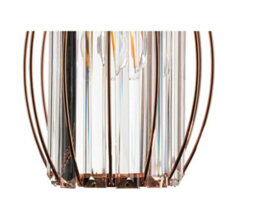 Giggi Rose Gold Metal K9 Crystal Light Shade 16Cm X 20Cm, Cylinder Shape With Oval Ring - thumbnail 5