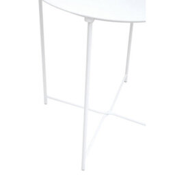 Orsina Modern Design White Metal Round Side Table, Sleek Bedside Table For Bedroom, Functional Livingroom Sidetable - thumbnail 6