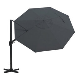 Charles Bentley 3.5M Premium Quality Cantilever Umbrella Parasol Grey - thumbnail 3