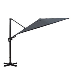 Charles Bentley 3.5M Premium Quality Cantilever Umbrella Parasol Grey - thumbnail 2