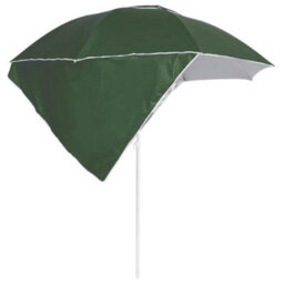 Berkfield Beach Umbrella With Side Walls Green 215 Cm - thumbnail 3