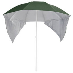 Berkfield Beach Umbrella With Side Walls Green 215 Cm - thumbnail 2