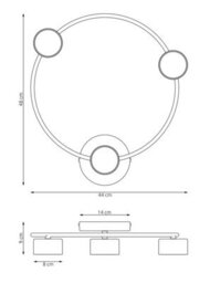 Emibig Lighting Emibig Lucio Ceiling Lamp 3 X Gx53 Black - thumbnail 7