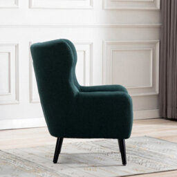 More4Homes Winslow Wing Back Occasional Bedroom Living Room Button Back Linen Fabric Accent Chair Armchair (Green) - thumbnail 6