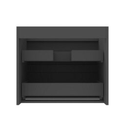 AVER-GROWTH Wall-Mounted Bathroom Vanity Unit Gloss Grey Flat Pack Bathroom Cabinets Only 600(W)X385X(D)X520(H)mm With 2 Drawers - thumbnail 5