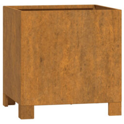 Berkfield Planter With Legs Rusty 32X30X33 Cm Corten Steel - thumbnail 2