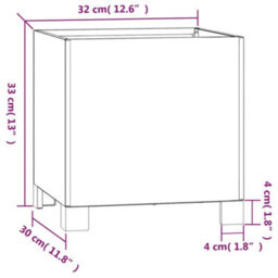 Berkfield Planter With Legs Rusty 32X30X33 Cm Corten Steel - thumbnail 8