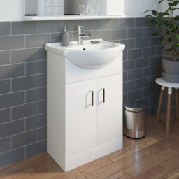 Affine Royan Toilet 550mm Cloakroom Suite Vanity Unit Wc Basin Sink White Soft Close - thumbnail 3