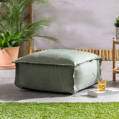 icon Dolce Indoor Outdoor Pouffe Footstool Sage Green Bean Bags - image 1