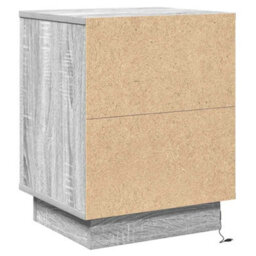 Berkfield Bedside Cabinet With Led Lights Grey Sonoma 39X34,5X50 Cm - thumbnail 8