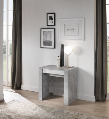 FurniComp LTD Furnicomp Novara Concrete Grey Extending Console Dining Table - image 1