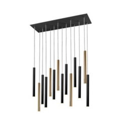 Luminosa Lighting Luminosa Varas Pendant Light Cluster Drop, Glossy Gold, Matt Black - Uk Stock - thumbnail 3
