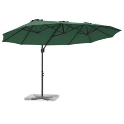 Berkfield Garden Cantilever Parasol Green Powder-Coated Steel - thumbnail 3