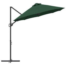 Berkfield Garden Cantilever Parasol Green Powder-Coated Steel - thumbnail 6