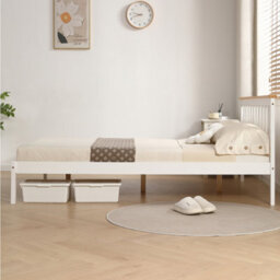 Comfy Living 4Ft6 Medina Wooden Bed Frame In White - thumbnail 6