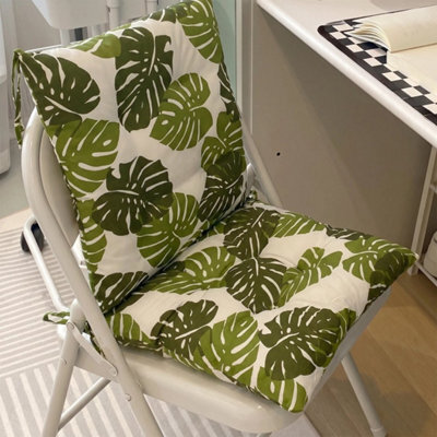 Banana Leaf High Back Chair Cushion Seat Pad With Tie Garden Outdoor Indoor - image 1
