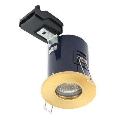 Plum&clay Iris Brass Recessed Gu10 Downlight Ceiling Spotlight Fire Rated Fitting Ip65