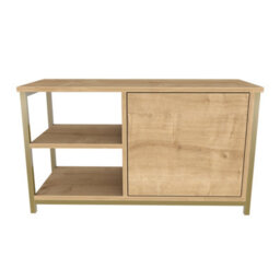 Decorotika Muskegon Tv Stand Tv Unit For Tv's Up To 63 Inch Gold And Oak - thumbnail 4