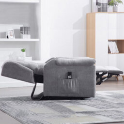 More4Homes Barnsley Fabric Electric Dual Motor Riser Rise Recliner Lift Mobility Tilt Armchair Grey - thumbnail 8