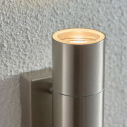 Ip44 Outdoor Twin Light Stainless Steel Round Doorway Lamp Wall Porch Security - thumbnail 5