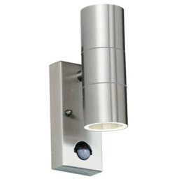 Ip44 Outdoor Twin Light Stainless Steel Round Doorway Lamp Wall Porch Security