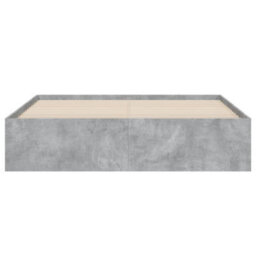 Berkfield Bed Frame With Drawers Without Mattress Concrete Grey 150X200 Cm King Size - thumbnail 6