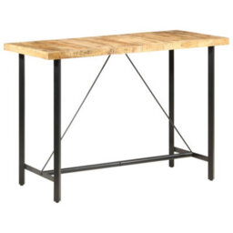 Berkfield Bar Table 150X70X107 Cm Rough Mango Wood - thumbnail 9