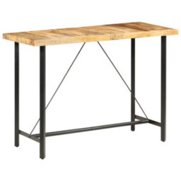 Berkfield Bar Table 150X70X107 Cm Rough Mango Wood - thumbnail 8