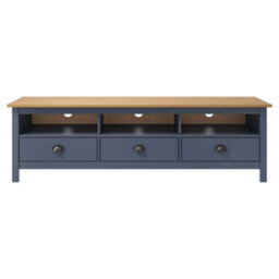 "Berkfield Tv Cabinet ""hill Range"" Grey 158X40X47 Cm Solid Pine Wood" - thumbnail 2