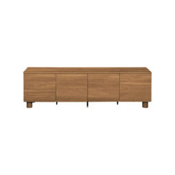 Sweeek - Wood Decor Tv Stand 4 Doors 180Cm Hazel Wood Effect - Ayana - thumbnail 3