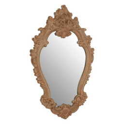 Orsina Antique Brown Rococo Design Wall Mirror - thumbnail 2